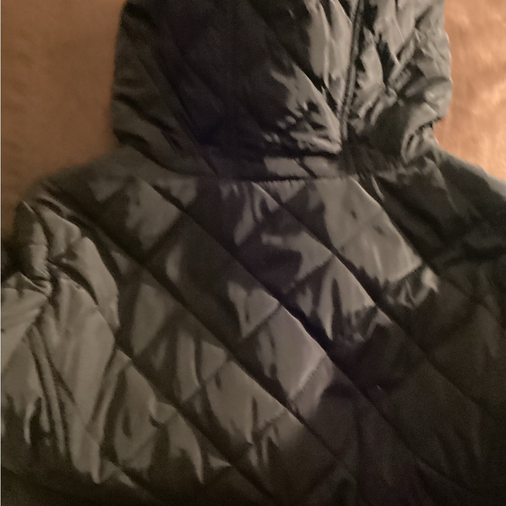 DKNY WOMENS LONG QUILTED
BELTED COAT